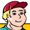 Preview for Lina, Image 001. A young man in a red baseball cap and a green t-shirt.